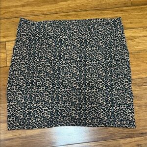 Xhilaration Tan and Black Animal Print Pencil Skirt